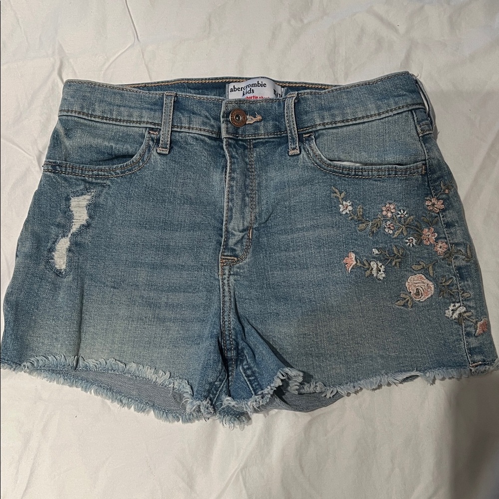 Abercrombie & Fitch high rise shortie short jean short 15/16